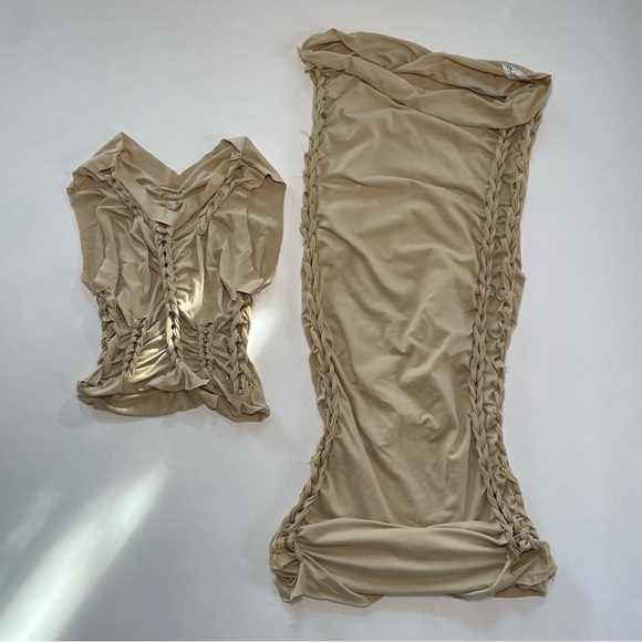 Breadaeshon nude top/maxi skirt set - Picture 2 of 3